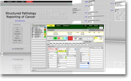 Structured Pathology Reporting and Emergency Department Patient management system database